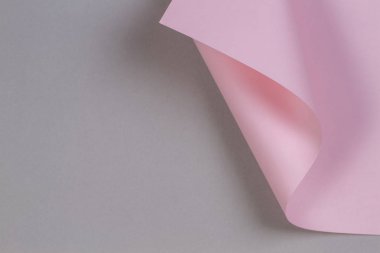 Soyut geometrik şekil pastel pembe ve gri renk Kağıt arka plan