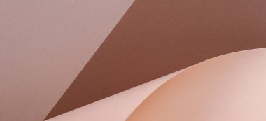 Soyut geometrik şekil pembe bej kahverengi renk kağıt afiş arka plan