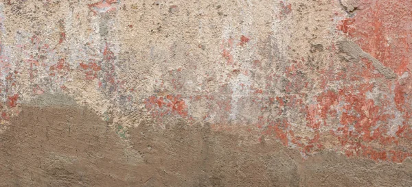 Antiguo agrietado envejecido rojo shabby pintado y nuevo fondo de banner de pared enyesado — Foto de Stock