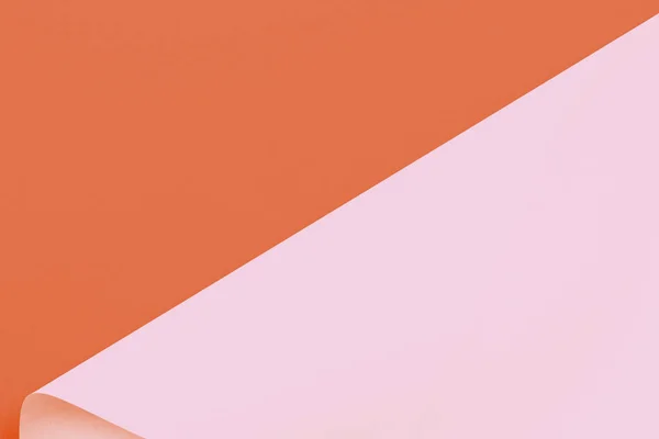 抽象的な幾何学的形状のオレンジ色とピンク色の紙の背景 — ストック写真