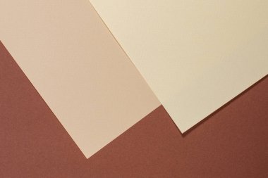 Soyut geometrik kağıt doku arka planı. Bej, kahverengi sarı pastel renkler