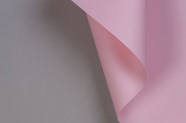 Soyut geometrik şekil pastel pembe ve gri renk Kağıt arka plan