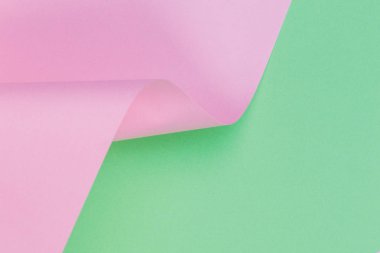 Soyut geometrik şekil pastel pembe ve yeşil renk Kağıt arka plan