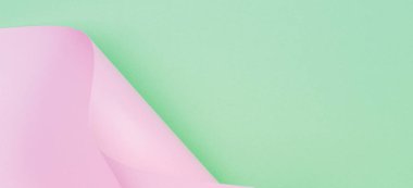 Soyut geometrik şekil pastel pembe ve yeşil renk Kağıt arka plan