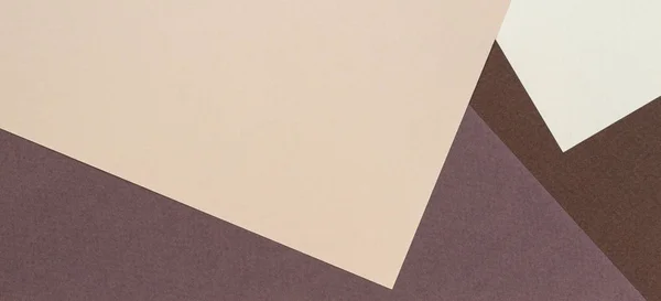 Papeles de color geometría composición fondo con tonos de color beige y marrón —  Fotos de Stock