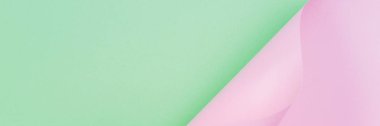 Soyut geometrik şekil pastel pembe ve yeşil renk Kağıt arka plan