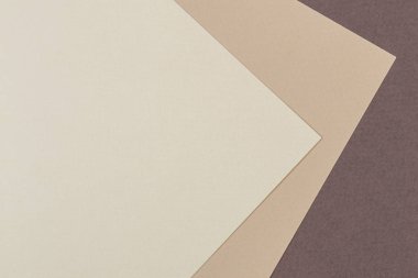 Renk kağıtları geometri kompozisyon arka plan bej ve kahverengi renk tonları ile