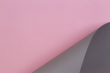 Soyut geometrik şekil pastel pembe ve gri renk Kağıt arka plan