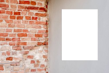 Dalga geçme. Bina duvarı açık havada dikdörtgen şekil Billboard veya tabela