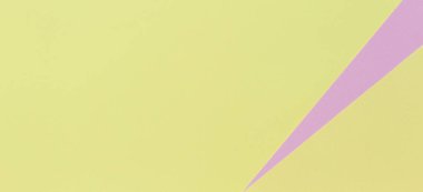 Soyut geometrik şekil pastel pembe ve sarı renkli kağıt arka plan