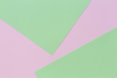 Pastel renkli kağıt arka plan. Pembe ve yeşil renk düzeni kompozisyonu