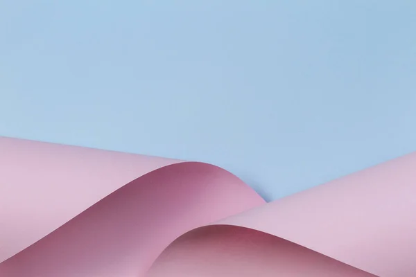 Forma geométrica abstrato pastel cor de rosa e azul papel fundo — Fotografia de Stock