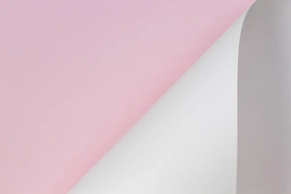 Forma geométrica abstrata pastel cor de rosa e branco papel fundo — Fotografia de Stock