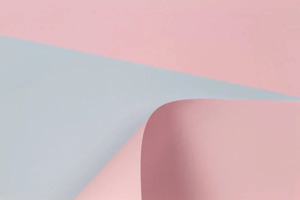 Forma geométrica abstracta pastel rosa y azul fondo de papel de color — Foto de Stock