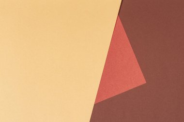 Soyut geometrik kağıt dokusu karton arka plan. Bej, kahverengi sarı pastel renkler