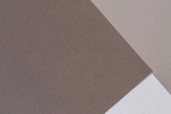 Kolor papier geometria skład tło z szary i brązowy odcienie — Zdjęcie stockowe
