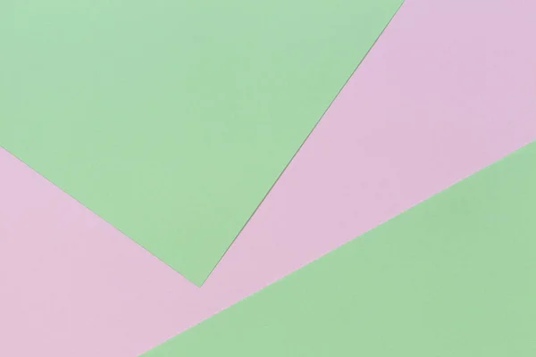 Fond en papier couleur pastel. Composition de mise en page de couleur rose et verte — Photo