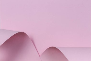 Soyut geometrik şekil pastel açık pembe renkli kağıt arka plan