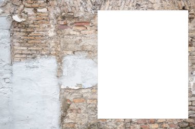 Model yap. Boş reklam panoları, açık hava reklamları, duvarda halka açık bilgi panoları.