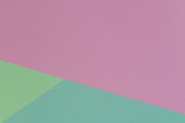 Pastel pembe ve açık yeşil renkli kağıt doku arka plan. Popüler renklerle soyut geometrik Kağıt arka plan