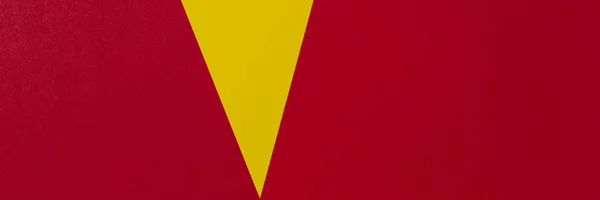 红色和黄色两种色调的彩色纸横幅背景 — 图库照片