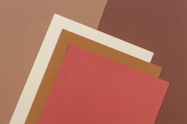 Soyut geometrik kağıt dokusu karton arka plan. Bej, kahverengi sarı pastel renkler