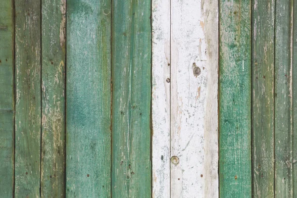 Régi évjárat kopott zöld tónus időjárott festett fa banner háttér — Stock Fotó
