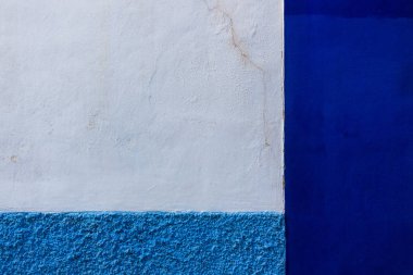 Eski doku mavi çatlak duvar arka plan