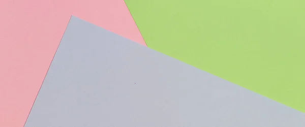 Fondo plano geométrico de papel de color pastel azul, rosa y verde — Foto de Stock