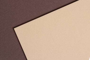 Bej ve kahverengi tonlu soyut renk kağıtları geometri kompozisyonu