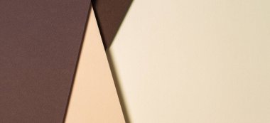 Bej ve kahverengi tonlu soyut renk kağıtları geometri kompozisyonu