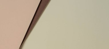 Soyut renk kağıtları geometri kompozisyonu arkaplan sarı, bej ve kahverengi tonlu