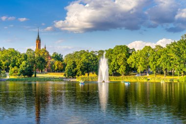 Druskininkai şehrinin Druskonis gölünden görünüşü