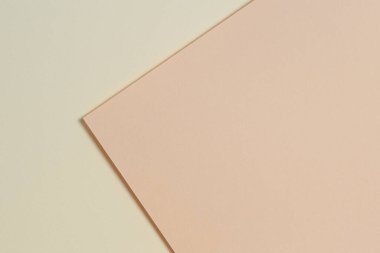 Bej ve kahverengi tonlu soyut renk kağıtları geometri kompozisyonu