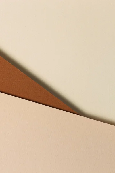 Papeles verticales abstractos geometría composición fondo con tonos beige y marrón — Foto de Stock