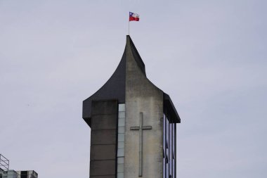 Temuco şehrinin çan kulesi.