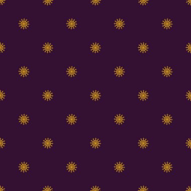 Karanlık bir arka plan üzerinde kar taneleri sorunsuz simetrik desen. Ambalaj Kağıt için şablon. Vektör