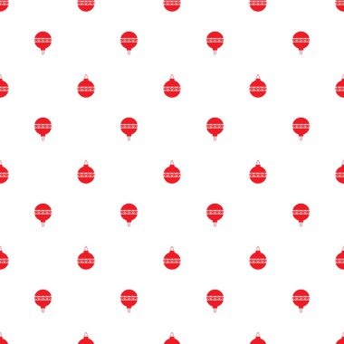 Dikişsiz simetrik desen Noel oyuncak süslemeleri. Kağıt ambalaj arka plan. Vektör.