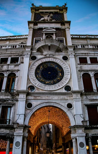 Klok Toren Van Marco Plein Torre Dell Orologio Piazza San — Stockfoto