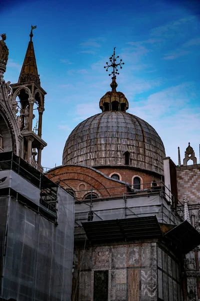 Cathédrale San Marco Venise Italie Détails Architecture Toit — Photo