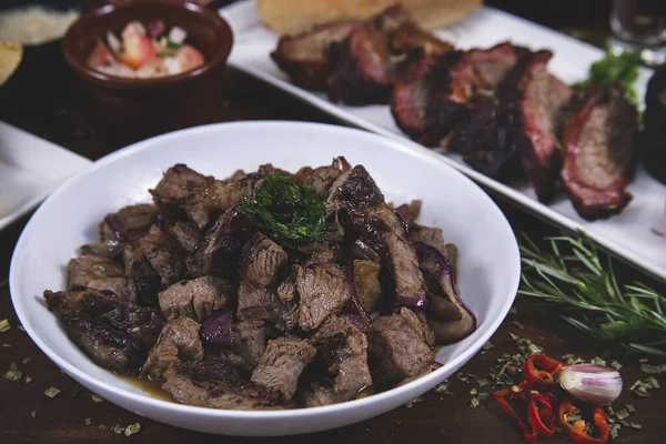 Tipos Carne Mesa — Fotografia de Stock