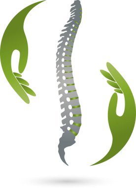 Omurga, el, Ortopedi, fizik tedavi, Masaj, logo