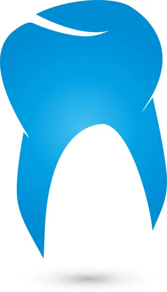 Dente Odontoiatria Cura Dentale Dentista Logo — Vettoriale Stock