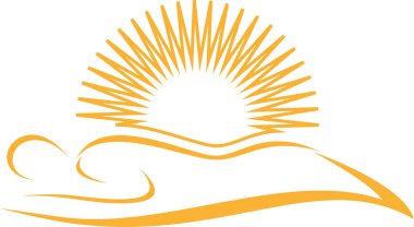 Kişi ve güneş, bronzlaşma salonu, Solaryum, logo, simgesi