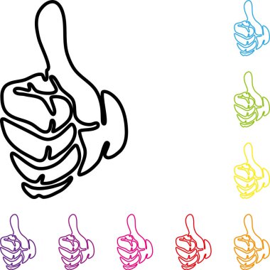 El, başparmak yukarıya, derecelendirme, logo, simgesi