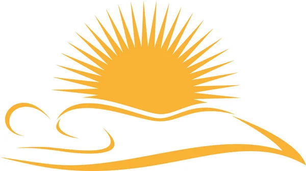 Person Und Sonne Sonnenstudio Solarium Logo Symbol — Stockvektor