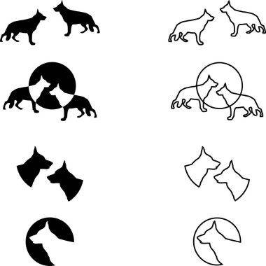 Alman çoban koleksiyonu, köpekler, çıkartma etiket