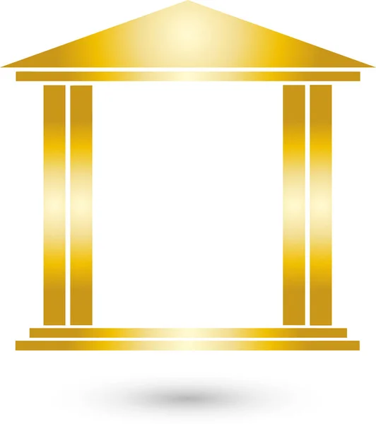 Columns Real Estate Insurance Finance Logo — Stock Vector