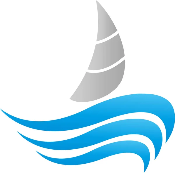 Yelkenli Gemi Spor Logo — Stok Vektör