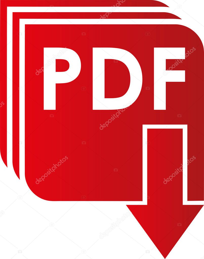 PDF file vector icon, download, logo